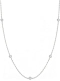 18K Gold-Plated CZ Station Choker Necklace